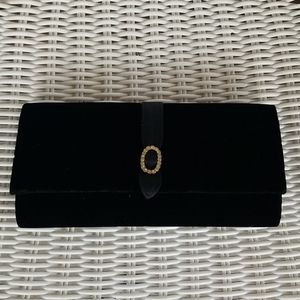 NWT Black velvet shoulder bag
